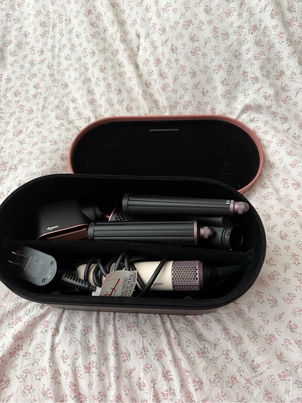 Dyson Pink & Black Travel Styling Set with Case